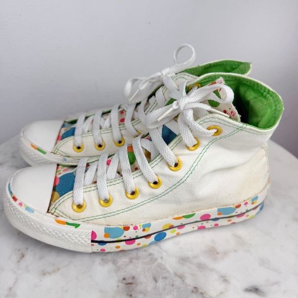 Converse Chuck Taylor Limited Edition Polka Dot Multi Color White Size 7 - Picture 6 of 10
